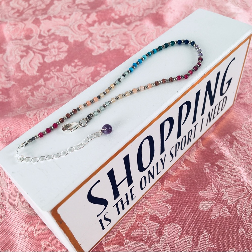 Lotus & Luna Anklet “Divine Healer” on Silver Chain